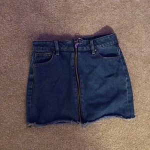 mini denim skirt